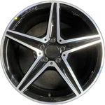 Front Mercedes-benz Machined Black C-class Factory Rim 18" 2015-2019 Oem 85372B Used. Price: $629.97.