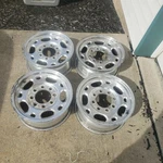 Video Set Of Gmc Wheels Rims 9594142 Sierra 2500 Silverado 16" X 6.5 1999 2010 Used. Price: $425.00.
