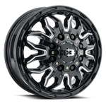 17X6.5 Vision 410 Korupt Gloss Black Milled Dually Front Wheel 8X200 (121.35MM) New. Price: $367.33.