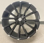 24" U2-77 Wheel 24X9.5 +30 6X139.7 78.1 Black Machined Tips Rim Last New. Price: $699.99.
