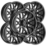 (set Of 5) Gear 771B Magnus 17X9 5X4.5"/5X5" +0MM Gloss Black Wheels Rims New. Price: $1180.95.