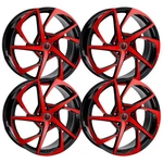 (SET-4) Revolution Racing RR29 20X8 5X114.3 40MM Black Red Wheels Rims Inch New. Price: $1136.00.