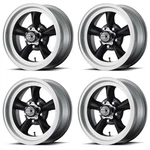 Set 14" American Racing VN105 Torq Thrust D Rims 14X6 5X4.5 -2MM Black Wheels New. Price: $700.00.