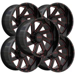 (set 5) Massiv Off-road OR4 22X10 5X5"/5X5.5" -18MM Black/red Wheels Rims New. Price: $1950.00.