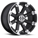 14" Vision 393 Lockout Matte Black Machined Lip 14X8 Wheel 4X156 -10.2MM Rim New. Price: $115.92.