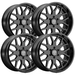 (set 4) Thret Off-road 901 Monarch 22X10 6X5.5" -21MM Gloss Black Wheels Rims New. Price: $2300.00.