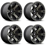 Set 17" Fuel D564 Beast 17X9 5X5 Matte Black Double Dark Tint Wheels -12MM Rim New. Price: $1280.00.