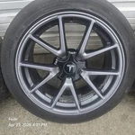 Oem 18 Tesla Model 3 Factory Wheels Aero Rims Set Michelin Tires Used. Price: $230.39.