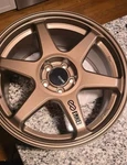Enkei T6R 17X8 45MM Offset 5X100 Bolt Pattern 72.6 Bore Matte Bronze Wheel New. Price: $175.00.
