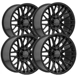 (set 4) Wicked Off-road W945 20X10 6X135/6X5.5" -18MM Gloss Black Wheels Rims New. Price: $1342.96.