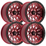 (SET-4) Fittipaldi FT101RTB 18X9 8X180 18MM Red Black Wheels Rims Inch New. Price: $824.00.