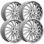 (set Of 4) Ravetti M15 22X9 5X115 +15MM Brushed/ssl Wheels Rims 22" Inch New. Price: $1604.00.