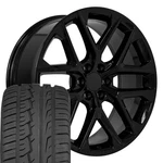 CV62 24X10 Black Oe Rims & 305/35R24 As Tires Set 6X139.7 +28ET New. Price: $2080.00.