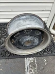Lotus Elan +2 130/5 S4 Sprint 13X5.5 Knock-off Pin Drive Steel Wheel Used. Price: $70.00.