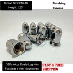 32 Chrome Alcoa Dually Wheel Lug Nuts Flat Seat 1987-1998 Ford F-250 F-350 New. Price: $125.99.