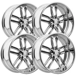 Staggered-resto R103 Maverick 18X8,18X9.5 5X4.5" 1MM Chrome/milled Wheels Rims New. Price: $1268.00.