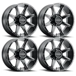 (SET-4) Raceline Stryker Black Milled 22X10 5X127 -19MM Wheels Rims Inch New. Price: $860.00.