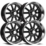 (set Of 4) Staggered Us Mags U121 Rambler 17" 5X4.5" Gloss Black Wheels Rims New. Price: $1282.00.