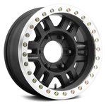 Vision 398 Manx Beadlock Wheel 17X8.5 (-15, 8X165.1, 130.8) Black Single Rim New. Price: $377.20.
